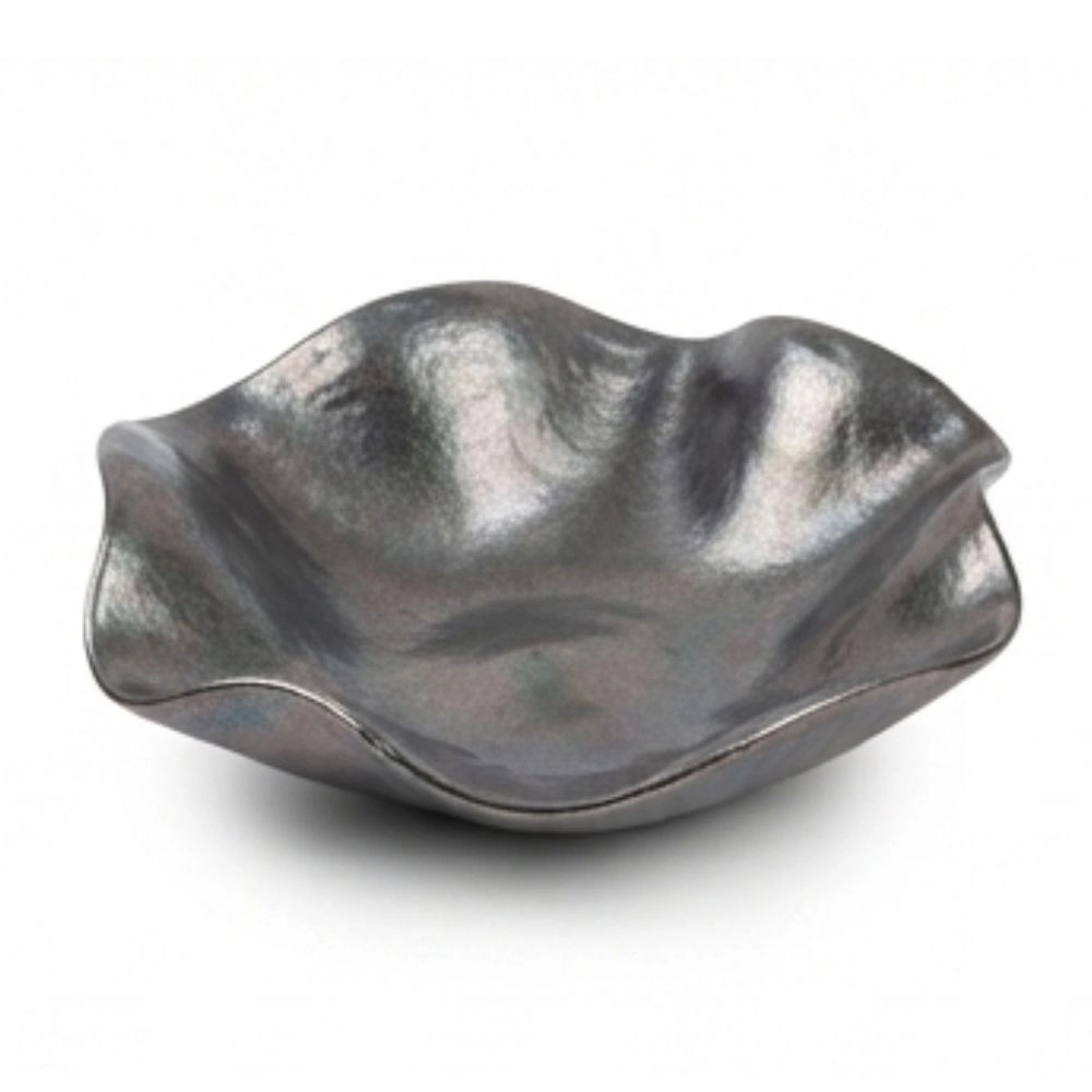 Авторска порцеланова купа Wave Graphite, Kabira