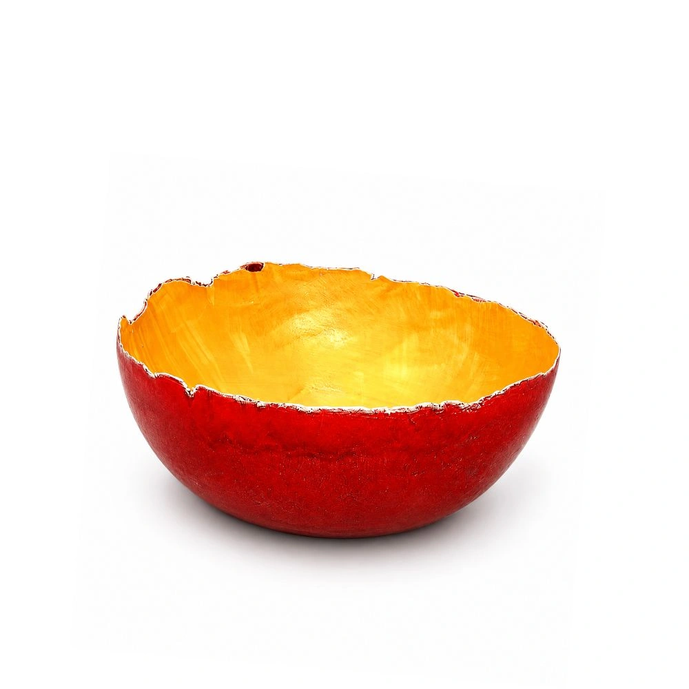 Авторска порцеланова купа Черупка Golden Red, Kabira - Image 3